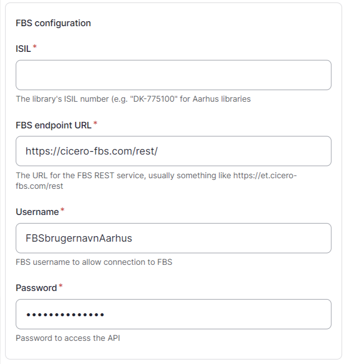 FBS configuration