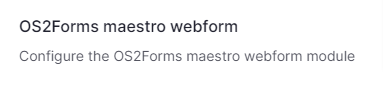Os2forms maestro webform