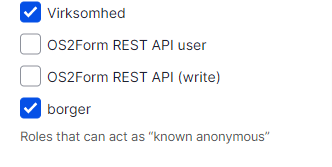 List of selected unknown users settings
